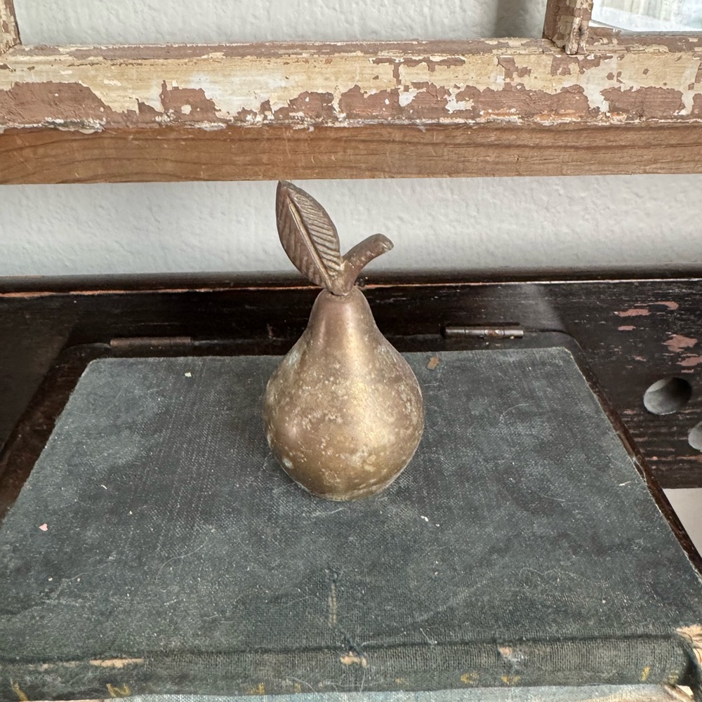Vintage brass pear bell